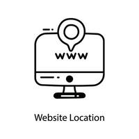 Website Location doodle Icon Design illustration. Marketing Symbol on White background EPS 10 File vector