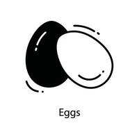 Eggs doodle Icon Design illustration. Agriculture Symbol on White background EPS 10 File vector