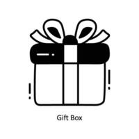 Gift Box doodle Icon Design illustration. Ecommerce and shopping Symbol on White background EPS 10 File vector