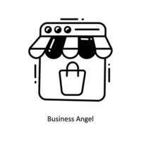 Business Angel doodle Icon Design illustration. Startup Symbol on White background EPS 10 File vector