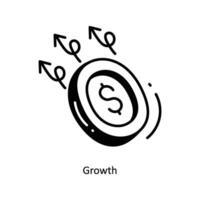 Growth doodle Icon Design illustration. Startup Symbol on White background EPS 10 File vector