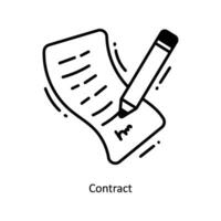 Contract doodle Icon Design illustration. Startup Symbol on White background EPS 10 File vector