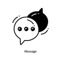 Message doodle Icon Design illustration. Startup Symbol on White background EPS 10 File vector