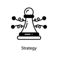 Strategy doodle Icon Design illustration. Marketing Symbol on White background EPS 10 File vector