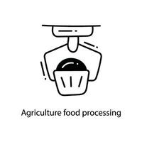 Agriculture Food Processing doodle Icon Design illustration. Agriculture Symbol on White background EPS 10 File vector