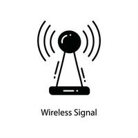 Wireless Signal doodle Icon Design illustration. Networking Symbol on White background EPS 10 File vector