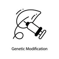 Genetic Modification doodle Icon Design illustration. Agriculture Symbol on White background EPS 10 File vector