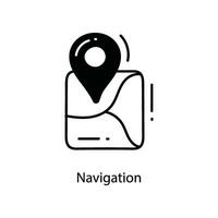 Navigation doodle Icon Design illustration. Travel Symbol on White background EPS 10 File vector