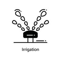 Irrigation doodle Icon Design illustration. Agriculture Symbol on White background EPS 10 File vector