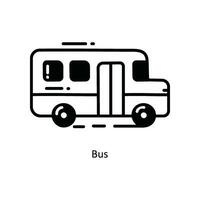 Bus doodle Icon Design illustration. School and Study Symbol on White background EPS 10 File vector