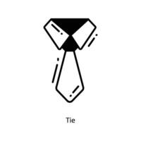 Tie doodle Icon Design illustration. Startup Symbol on White background EPS 10 File vector