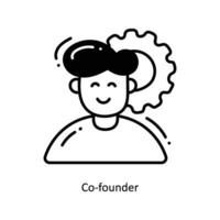 Co-founder doodle Icon Design illustration. Startup Symbol on White background EPS 10 File vector
