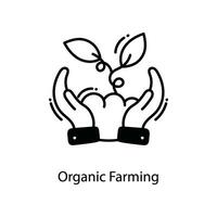orgánico agricultura garabatear icono diseño ilustración. agricultura símbolo en blanco antecedentes eps 10 archivo vector