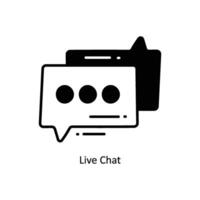 Live Chat doodle Icon Design illustration. Ecommerce and shopping Symbol on White background EPS 10 File vector