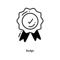 Badge doodle Icon Design illustration. Startup Symbol on White background EPS 10 File vector