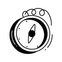 Stopwatch doodle Icon Design illustration. Science and Technology Symbol on White background EPS 10 File vector
