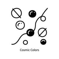 Cosmic Colors doodle Icon Design illustration. Space Symbol on White background EPS 10 File vector