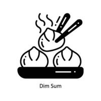 Dim Sum doodle Icon Design illustration. Food and Drinks Symbol on White background EPS 10 File vector