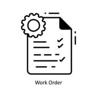 Work Order doodle Icon Design illustration. Logistics and Delivery Symbol on White background EPS 10 File vector