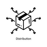 Distribution doodle Icon Design illustration. Logistics and Delivery Symbol on White background EPS 10 File vector