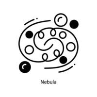 Nebula doodle Icon Design illustration. Space Symbol on White background EPS 10 File vector