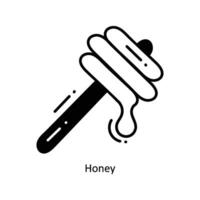 miel garabatear icono diseño ilustración. comida y bebidas símbolo en blanco antecedentes eps 10 archivo vector