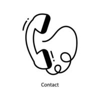 Contact doodle Icon Design illustration. Ecommerce and shopping Symbol on White background EPS 10 File vector