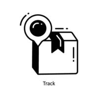 Track doodle Icon Design illustration. Logistics and Delivery Symbol on White background EPS 10 File vector