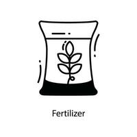 fertilizante garabatear icono diseño ilustración. agricultura símbolo en blanco antecedentes eps 10 archivo vector