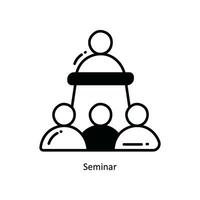 Seminar doodle Icon Design illustration. School and Study Symbol on White background EPS 10 File vector