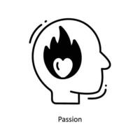 Passion doodle Icon Design illustration. Startup Symbol on White background EPS 10 File vector