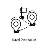 Travel Destination doodle Icon Design illustration. Travel Symbol on White background EPS 10 File vector