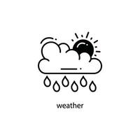 Weather doodle Icon Design illustration. Travel Symbol on White background EPS 10 File vector