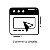 comercio electrónico sitio web garabatear icono diseño ilustración. comercio electrónico y compras símbolo en blanco antecedentes eps 10 archivo vector