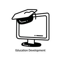 Education Development doodle Icon Design illustration. School and Study Symbol on White background EPS 10 File vector