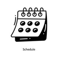 Schedule doodle Icon Design illustration. Startup Symbol on White background EPS 10 File vector