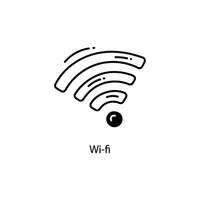 Wifi garabatear icono diseño ilustración. redes símbolo en blanco antecedentes eps 10 archivo vector