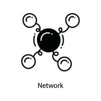 Network doodle Icon Design illustration. Marketing Symbol on White background EPS 10 File vector