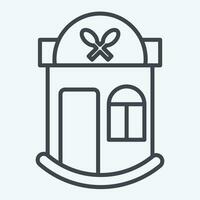 Icon Restaurant. related to Icon Building symbol. line style. simple design editable. simple illustration vector