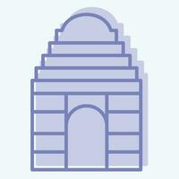 Icon Gate of India. related to India symbol. two tone style. simple design editable. simple illustration vector