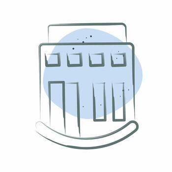 icono club. relacionado a icono edificio símbolo. color Mancha estilo. sencillo diseño editable. sencillo ilustración vector