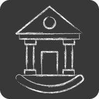Icon Court House. related to Icon Building symbol. chalk Style. simple design editable. simple illustration vector