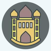 Icon Mosque. related to Icon Building symbol. color mate style. simple design editable. simple illustration vector