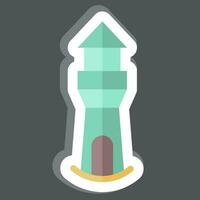 Sticker Lighthouse. related to Sticker Building symbol. simple design editable. simple illustration vector