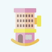 Icon Hotel. related to Icon Building symbol. flat style. simple design editable. simple illustration vector