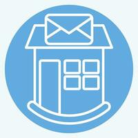 Icon Post Office. related to Icon Building symbol. blue eyes style. simple design editable. simple illustration vector