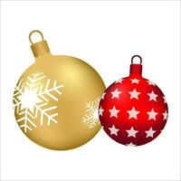 Navidad juguete. alegre Navidad y nuevo año simbolos saludo signo. decoración en Navidad árbol. vector ilustración