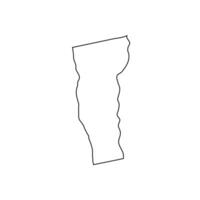 Vermont - U.S. state. Contour line in black color. Vector illustration. EPS 10