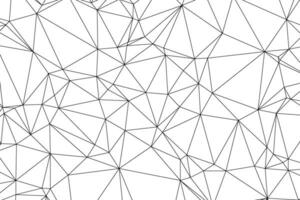 Abstract black line polygon geometric triangle on white vector background.