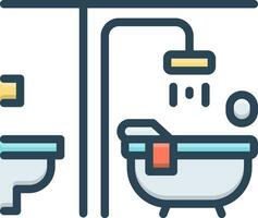 color icon for bathroom vector